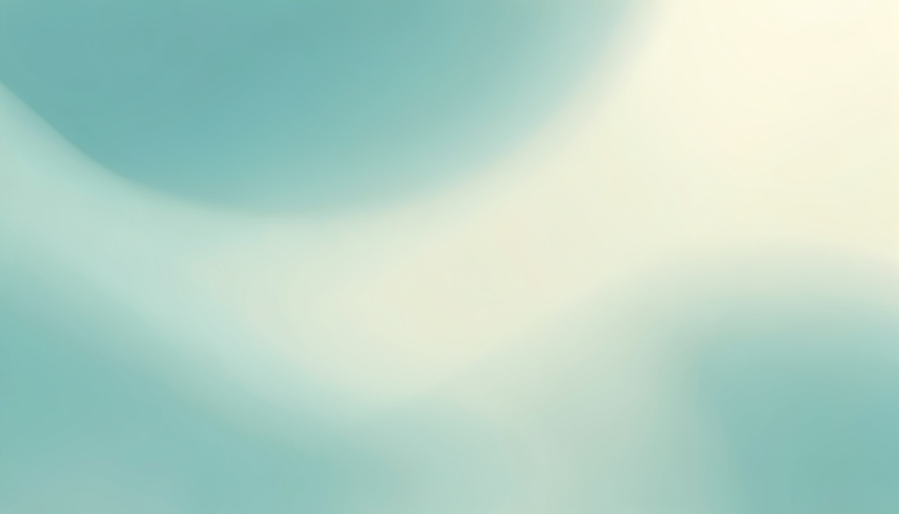 Gentle abstract gradient in muted teal and cream, evoking a calm testimonial setting