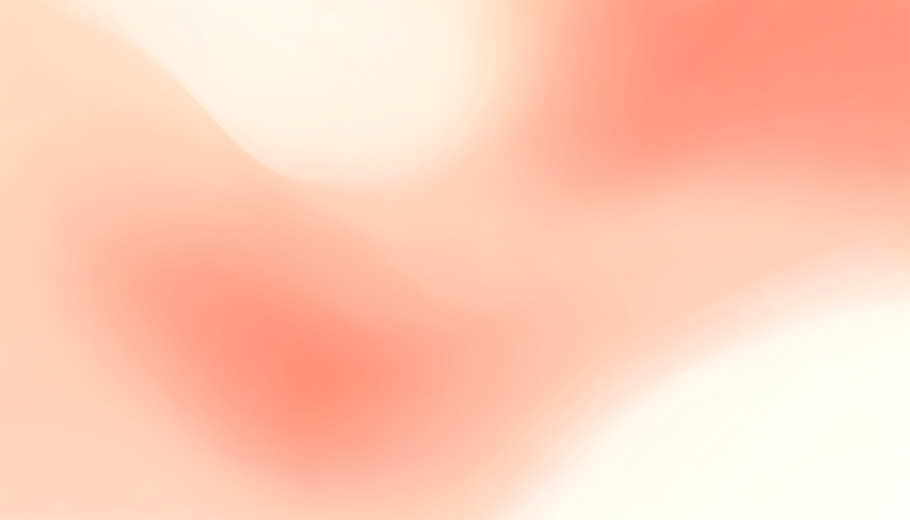 Warm abstract gradient with soft coral and cream tones, suggesting a testimonial video backdrop